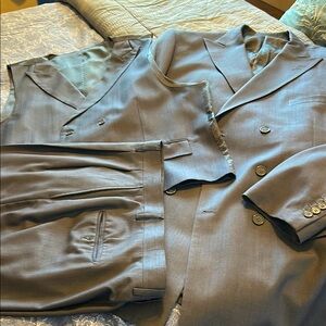 Classic Gray Men's Big and Tall 3 pc Suit